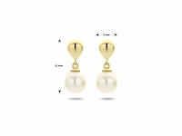 Marie celeste oorhangers parel goud - afbeelding 1 van  1