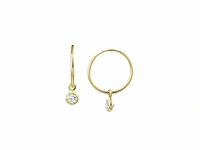 Marie celeste oorringen zirkonia - 11.5 mm - goud - afbeelding 1 van  1