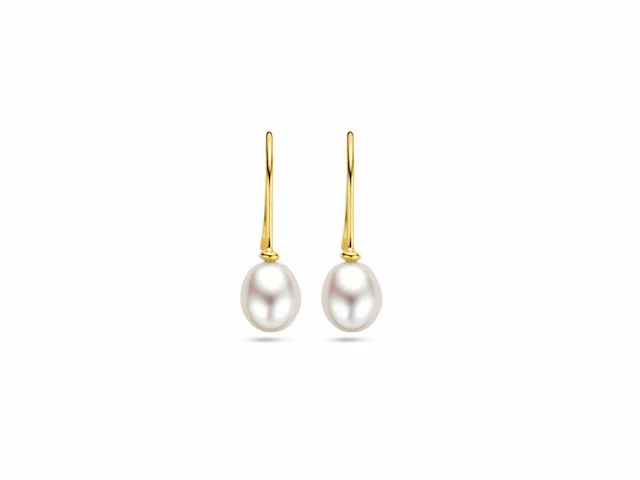 Marie-celeste sparkle14 parel franse haak dames oorhangers - afbeelding 1 van  1