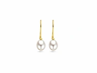 Marie-celeste sparkle14 parel franse haak dames oorhangers - afbeelding 1 van  1