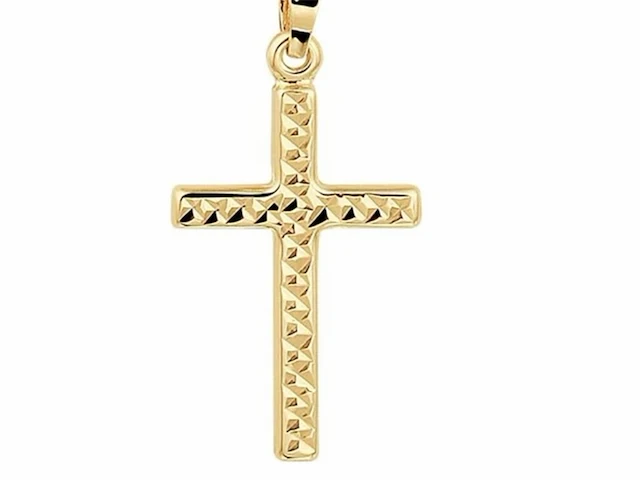 Marieceleste hanger kruis gediamanteerd goud - afbeelding 1 van  1