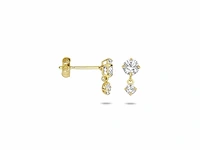 Marieceleste oorhangers zirkonia goud - afbeelding 3 van  4