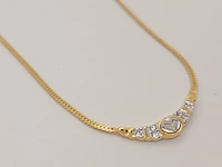 Mario valentino goldplated collier met steentjes