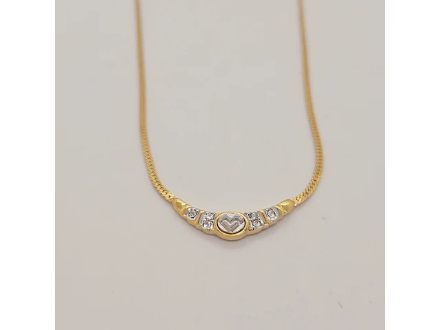 Mario valentino goldplated collier met steentjes - afbeelding 2 van  5