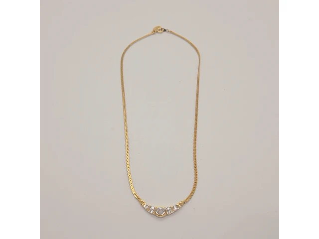 Mario valentino goldplated collier met steentjes - afbeelding 3 van  5