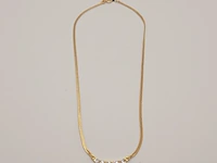 Mario valentino goldplated collier met steentjes - afbeelding 3 van  5
