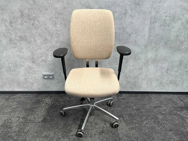 Markant - ergonomische bureaustoel - beige, zwart, chroom - afbeelding 3 van  10