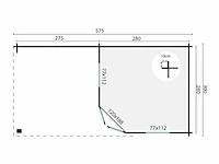 Markku - tuinhuis 28mm 5750x3000x2710mm onbehandeld - afbeelding 4 van  5