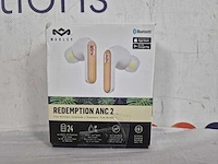 Marley redemption anc 2 bluetooth oordopjes - oortjes draadloos - 24 uur batterijduur - duurzaam - quick charge - noise cancelling - cream - afbeelding 2 van  2