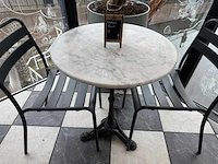 Marmeren bistrotafel (3x) - afbeelding 1 van  4