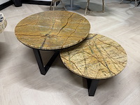 Marmeren salontafelset – italian brown richfield, bruin, 2025 - afbeelding 2 van  2