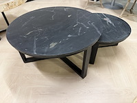 Marmeren salontafelset – nero marquina richfield, zwart, 2025 - afbeelding 2 van  3