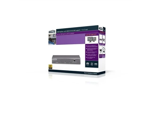 Marmitek split 612 uhd 2.0 - hdmi splitter 4k 60hz - afbeelding 2 van  4