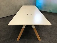 Martela frankie - 4 persoons workbench - houten a-poot - afbeelding 13 van  16