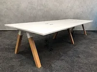 Martela frankie - 4 persoons workbench - houten a-poot - afbeelding 14 van  16