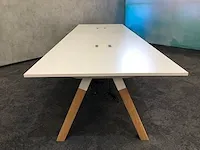 Martela frankie - 4 persoons workbench - houten a-poot - afbeelding 15 van  16