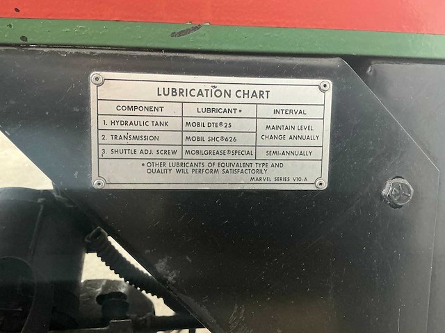 Marvel - v-10a - metal vertical band sawing machine - 1992 - afbeelding 3 van  12