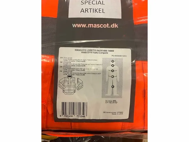 Mascot werkjas, maat 4xl (2x) - afbeelding 2 van  3