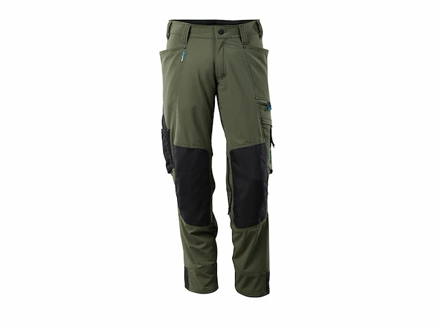 Mascotte broek met kniezakken, stretchstofbroek maat 82c46 mosgroen - afbeelding 1 van  1