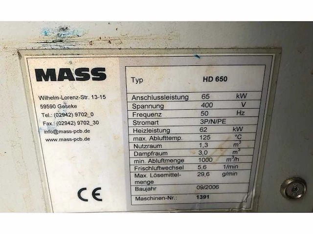 Mass - 2006 - hd 650 - final curing line - afbeelding 5 van  5