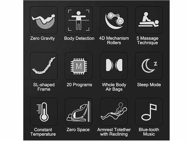 Massagestoel - vonato - mirago - zero gravity - afbeelding 20 van  21