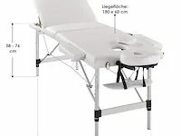 Massagetafel 3 zones wit - afbeelding 8 van  8