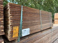 Massaranduba damwand- / paardenbox profiel 2000x145x28mm (63x) - afbeelding 2 van  3