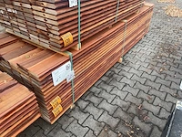 Massaranduba damwand-/ paardenbox profiel 3000x140x28mm (58x) - afbeelding 4 van  4