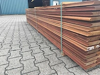 Massaranduba damwand-/ paardenbox profiel 3000x140x28mm (58x) - afbeelding 2 van  4