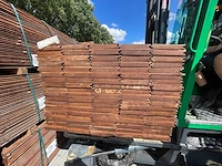 Massaranduba damwand- / paardenbox profiel 3000x200x28mm (45x) - afbeelding 3 van  4