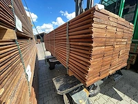 Massaranduba damwand- / paardenbox profiel 4000x200x28mm (60x) - afbeelding 2 van  4
