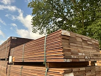 Massaranduba damwand -/paardenboxprofiel 2000x145x28mm (70x) - afbeelding 4 van  4