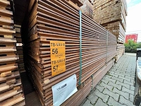 Massaranduba damwand- /paardenboxprofiel 2500x200x28mm (45x) - afbeelding 2 van  4