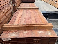 Massaranduba damwand- /paardenboxprofiel 3000x145x28mm (66x) - afbeelding 1 van  3