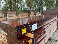 Massaranduba damwand-/ paardenboxprofiel 3000x200x28mm (35x) - afbeelding 4 van  4