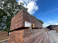 Massaranduba damwand -/paardenboxprofiel 3000x200x28mm (45x) - afbeelding 4 van  4