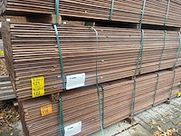 Massaranduba damwand -/paardenboxprofiel 3000x200x28mm (45x) - afbeelding 4 van  4