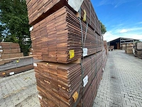 Massaranduba damwand -/paardenboxprofiel 3000x200x28mm (90x) - afbeelding 4 van  4