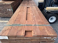 Massaranduba damwand- /paardenboxprofiel 4000x145x28mm (50x) - afbeelding 1 van  3