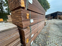 Massaranduba damwand-/ paardenboxprofiel 4000x200x28mm (40x) - afbeelding 4 van  4