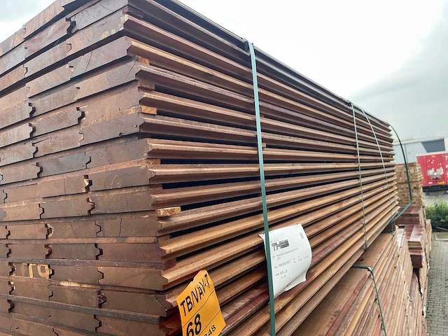 Massaranduba damwand 2500x145x28mm (133x) - afbeelding 2 van  3