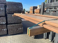 Massaranduba damwand-/paardenboxprofiel 2500x145x28mm (11x) - afbeelding 2 van  3