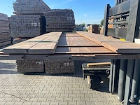Massaranduba damwand-/paardenboxprofiel 2500x145x28mm (11x) - afbeelding 3 van  3