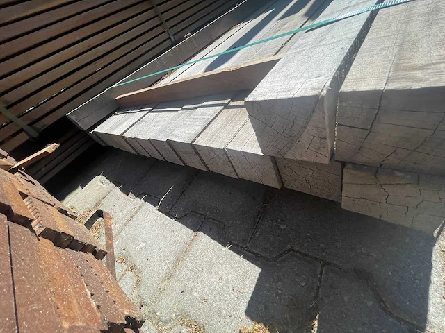 Massaranduba hardhouten palen fijnbezaagd 70x70mm, lengte 200cm (18x) - afbeelding 3 van  3