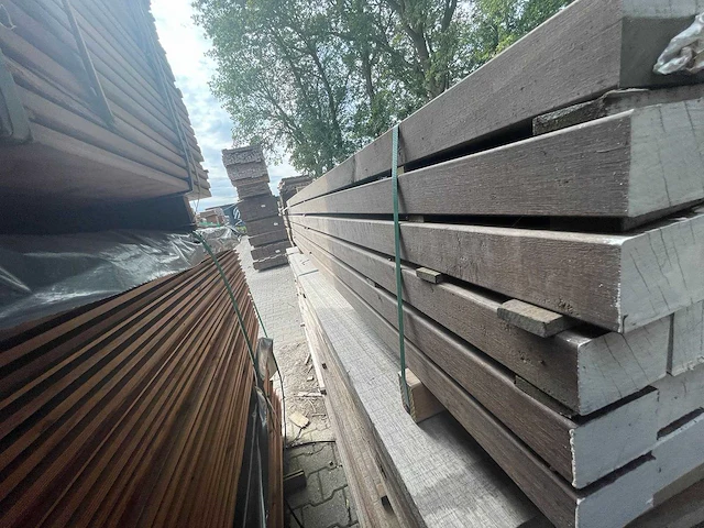 Massaranduba hardhouten planken geschaafd 45x65mm, lengte 215cm (84x) - afbeelding 2 van  3
