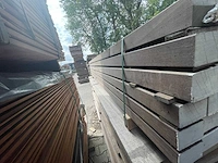 Massaranduba hardhouten planken geschaafd 45x65mm, lengte 215cm (84x) - afbeelding 2 van  3