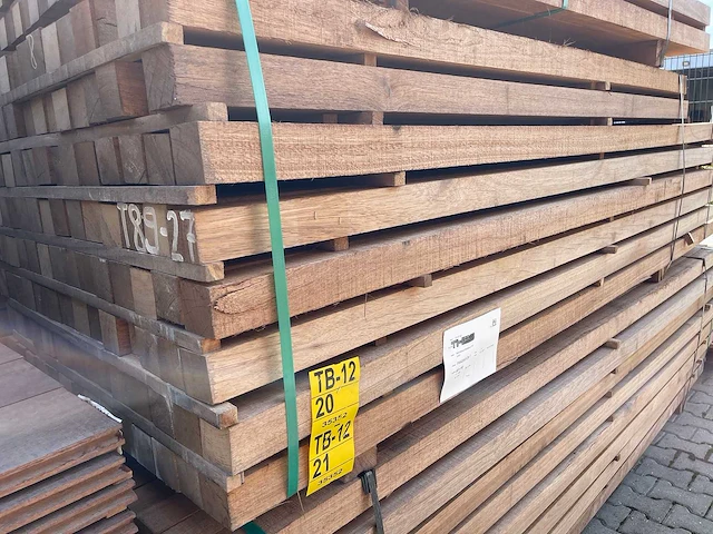 Massaranduba palen fijnbezaagd 2150-3050x68x68mm (44x) - afbeelding 4 van  4