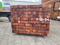 Massaranduba palen fijnbezaagd 3050x60x60mm (135x) - afbeelding 3 van  4