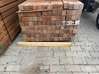 Massaranduba palen fijnbezaagd 3050x70x70mm (52x) - afbeelding 3 van  3