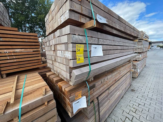 Massaranduba palen fijnbezaagd 3050x70x70mm (52x) - afbeelding 4 van  4